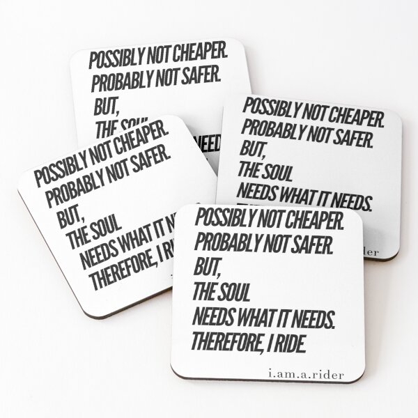 Item preview, Not Cheaper Not Safer Soul Needs What It Needs I Ride Black Text designed and sold by TWMBDesigns.