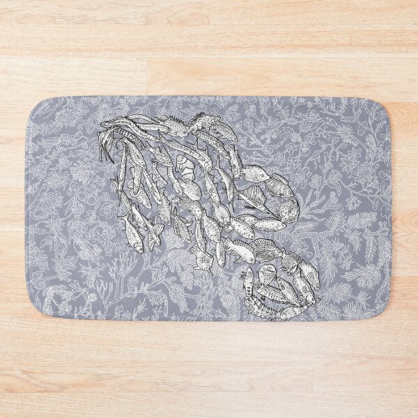 Item preview, Carangimorpharia - Fish - Evolution - Blue Background designed and sold by EvolutionPoster.