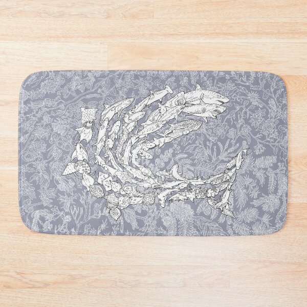 Item preview, Chondrichthyes - Sharks and Rays - Evolution - Blue Background designed and sold by EvolutionPoster.