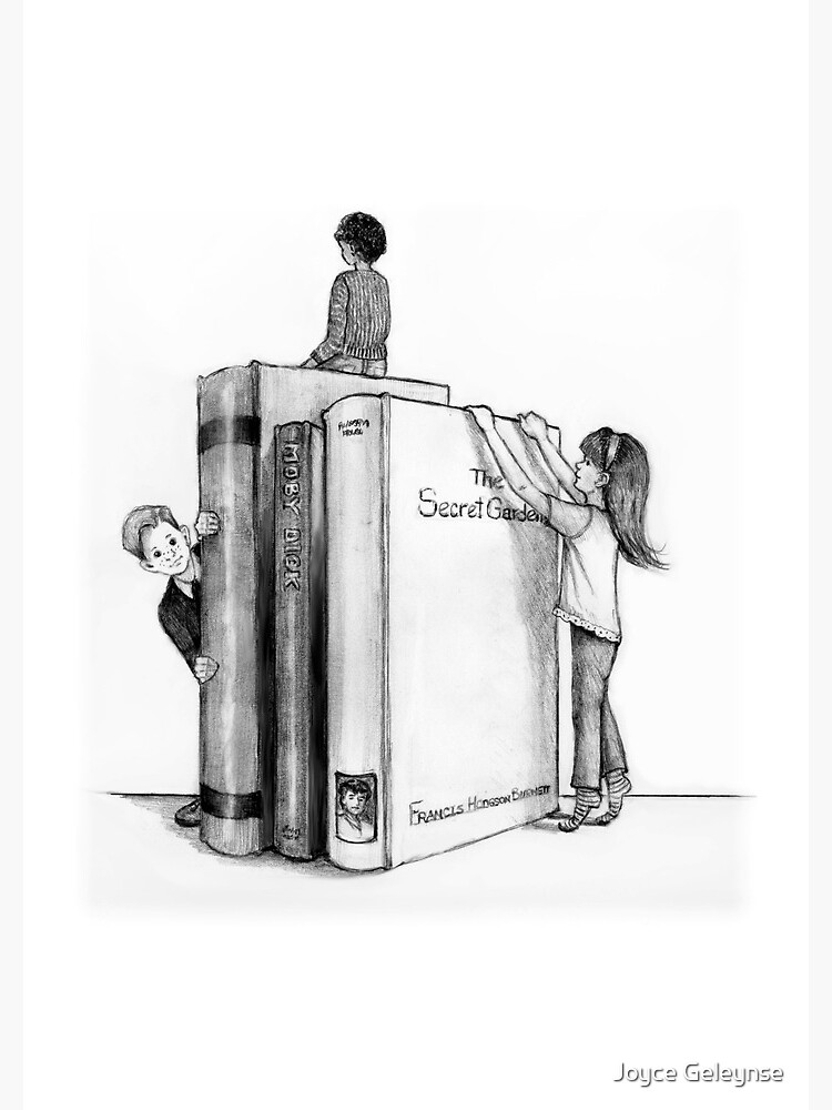 Books and KIDS, Girl and Boy with Big Books, Pencil Art, Encourage Reading  Spiral Notebook for Sale by Joyce Geleynse