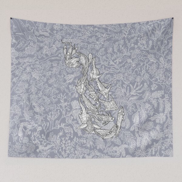 Item preview, Placoderms - Armouredfish - Evolution - Blue Background designed and sold by EvolutionPoster.