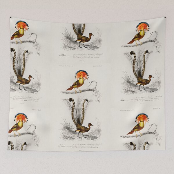 Artikelvorschau, Pretty birds of paradise vintage illustration entworfen und verkauft von Vintage Designs +.