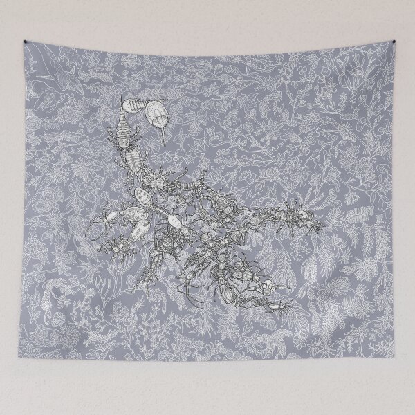Item preview, Arachnids - Spiders, Scorpions - Evolution - Blue Background designed and sold by EvolutionPoster.