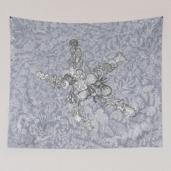 Item preview, Ambulacraria - Echinodermata - Starfish - Evolution - Blue Background designed and sold by EvolutionPoster.