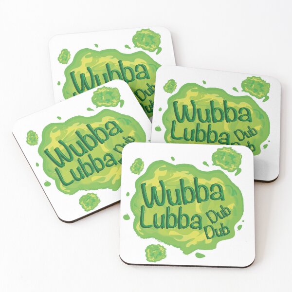 Wubba Lubba Dub Dub Portal from Rick and Morty (Fanart) Coasters (Set of 4)