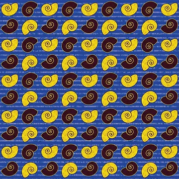 Artwork thumbnail, Ankara Wax Pattern With Shells by hellcom