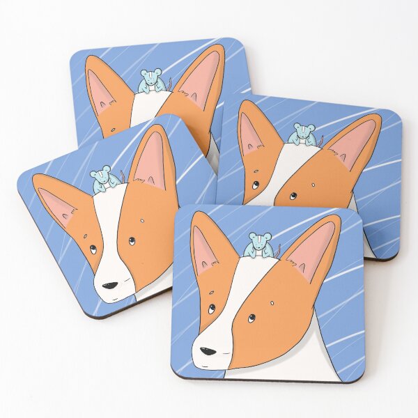 Item preview, Welsh corgi with Cute little mouse designed and sold by gavayka.