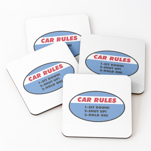 Item preview, Funny Car Rules Sticker designed and sold by Rott515.