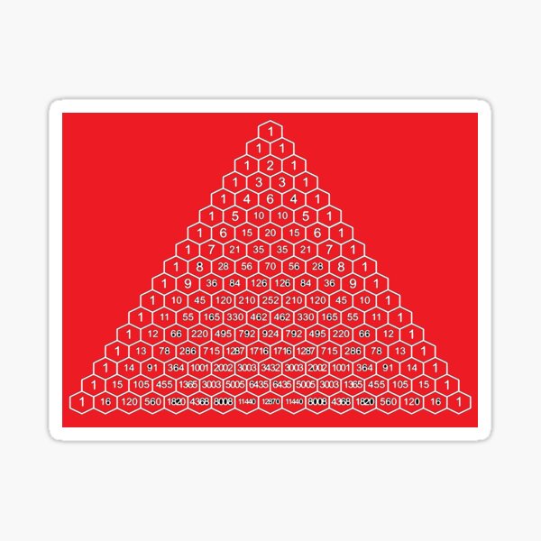 In mathematics, Pascal&#39;s triangle is a triangular array of the binomial coefficients Sticker