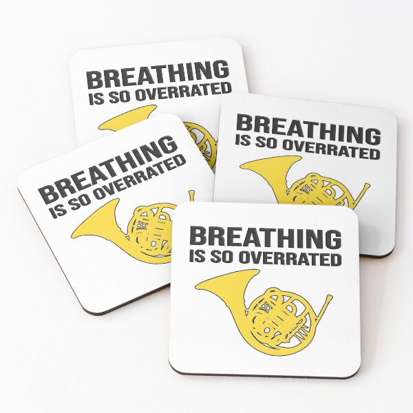 Item preview, FRENCH HORN - BREATHING IS SO OVERRATED - funny F Horn gift designed and sold by HEJAshirts.