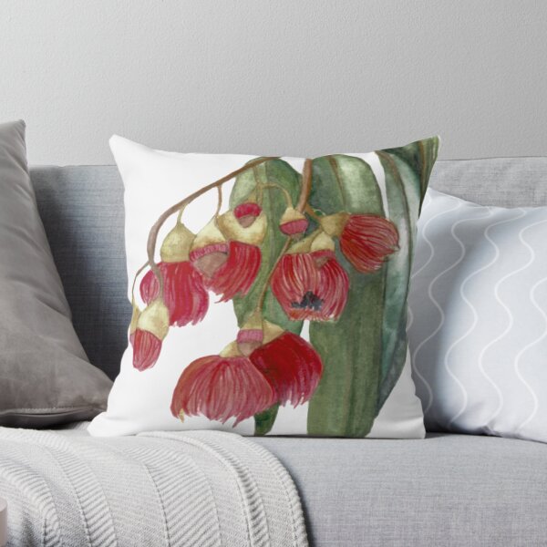 Watercolour Gum tree Throw Pillow
