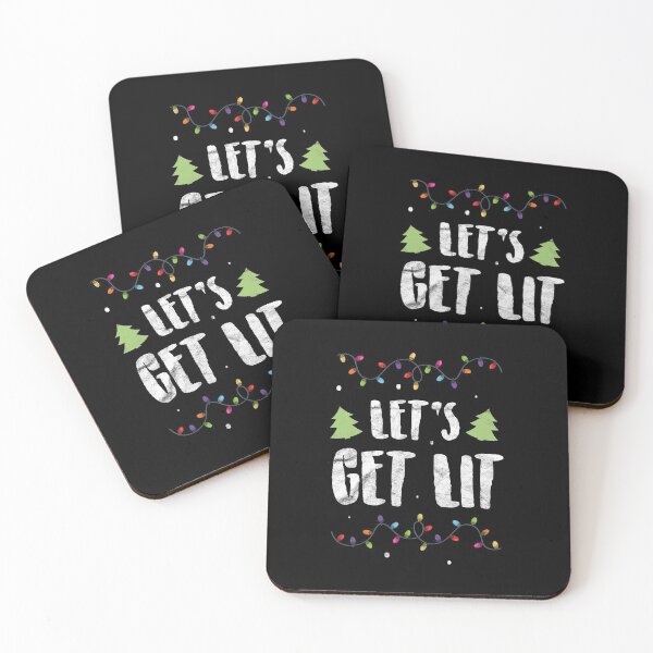 Item preview, Christmas Gift Lets Get Lit Santa Claus Xmas 420 Weed Pot print designed and sold by A-Fashion.