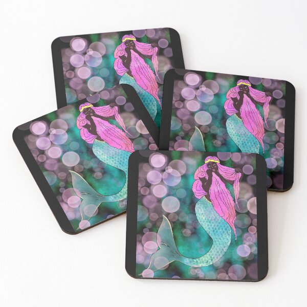 Item preview, black mermaid Pink designed and sold by reasonablemunki.