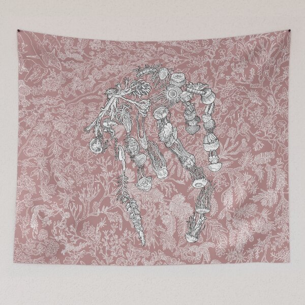 Item preview, Medusozoa - Jellyfish - Evolution - Pink Background designed and sold by EvolutionPoster.