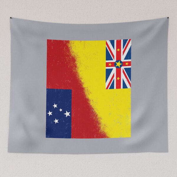 Item preview, Samoa and Niue Flags. RUSTIC. Oceania and South Pacific Islands designed and sold by #mossasdesign.