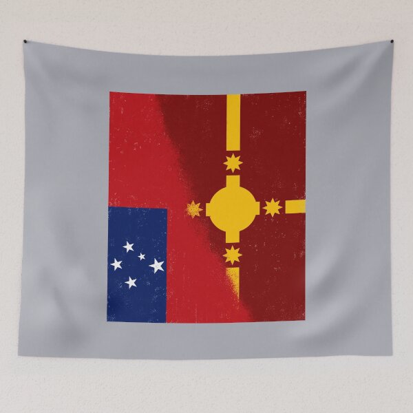 Item preview, Samoa and Rotuman Flags. RUSTIC. Oceania and South Pacific Islands designed and sold by #mossasdesign.