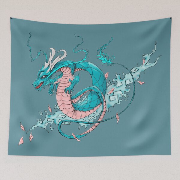 Item preview, Dragon Tattoo Art, Aqua designed and sold by Jarrod Vandenberg.