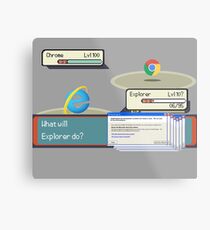 Browser Battle Metal Print