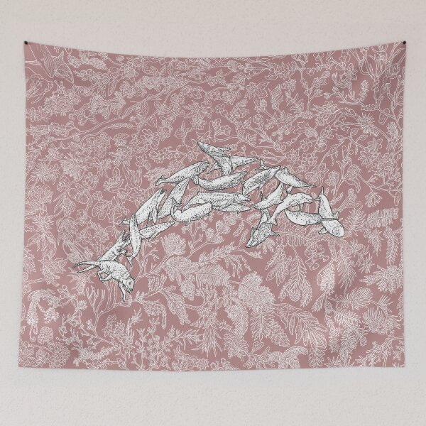 Item preview, Cetacea - Whales and Dolphins - Evolution - Pink Background designed and sold by EvolutionPoster.