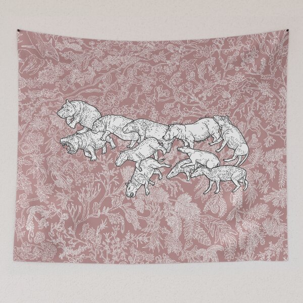 Item preview, Hippos - Evolution - Pink Background designed and sold by EvolutionPoster.