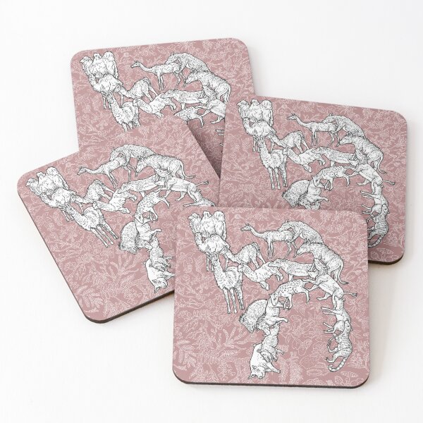 Item preview, Tylopoda and Suina (Camels and Pigs) - Evolution - Pink Background designed and sold by EvolutionPoster.