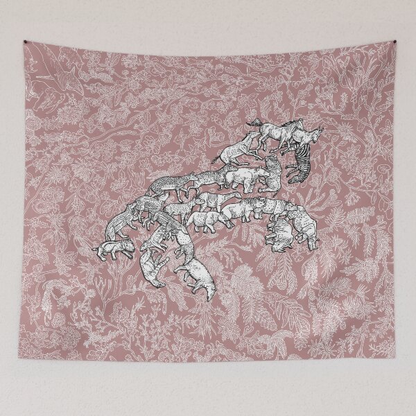 Item preview, Perissodactyla -  Evolution - Pink Background designed and sold by EvolutionPoster.