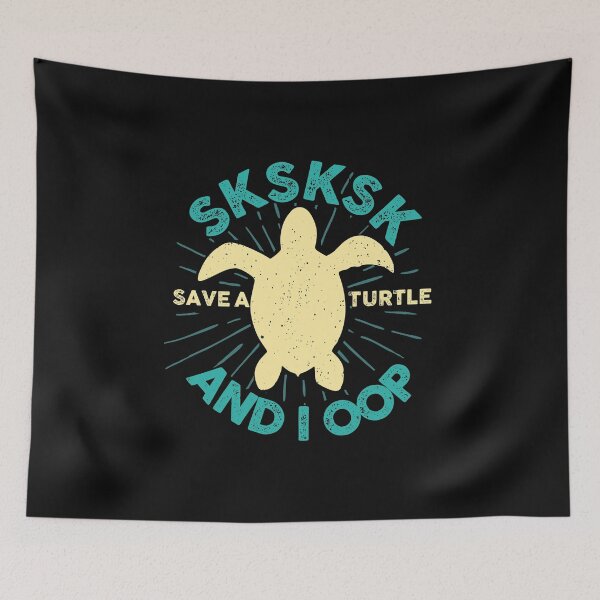 Item preview, Sksksk and I oop save a turtle vintage 80s style gift girls and young women  designed and sold by alenaz.
