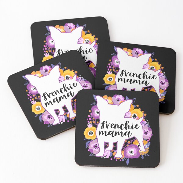Item preview, Frenchie Mama Purple Flowers designed and sold by PrettyPittie Shop.