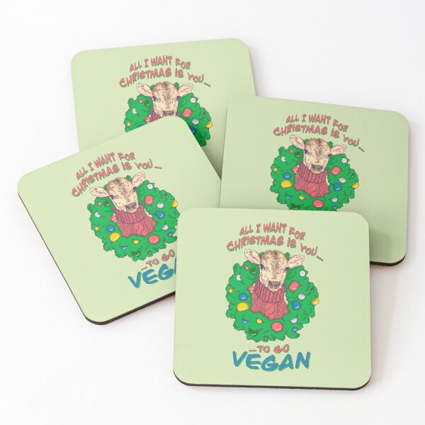 Item preview, All I want for Christmas is you to Go Vegan! designed and sold by bakingdesign.