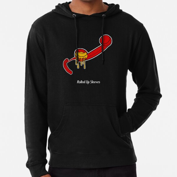 'Telephone Treacle' Artwork with Central Rolled Up Sleeves Logo Lightweight Hoodie