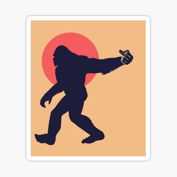 Artikel-Vorschau von Bigfoot Stinkefinger Retro Hate People Geschenkidee, designt und verkauft von Drepicter.