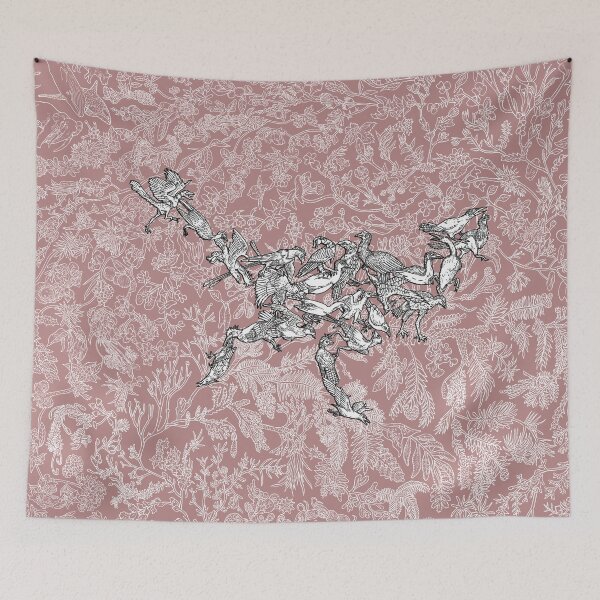 Item preview, Avialae (exc modern birds) - Evolution - Pink Background designed and sold by EvolutionPoster.