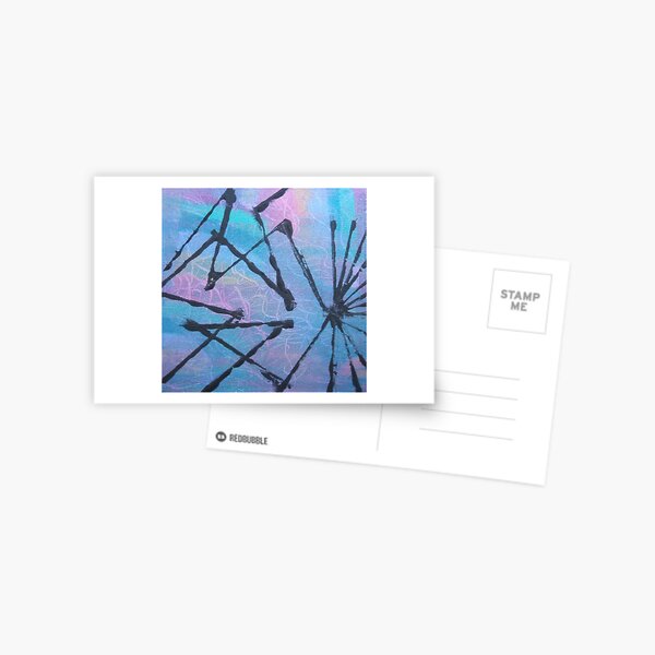 'Abstract Colour with Black' Postcard