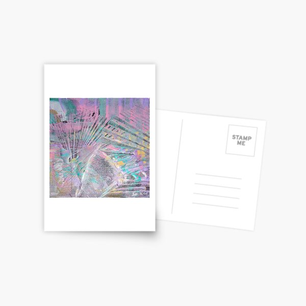'Playful Colour on Black' Postcard