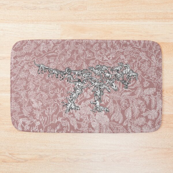 Item preview, Theropoda - T-Rex - Dinosaur - Evolution - Pink Background designed and sold by EvolutionPoster.