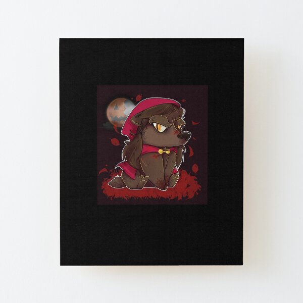 Little Red Werewolf Wood Mounted Print
