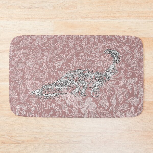 Item preview, Sauropods - Brontosaurus - Evolution - Pink Background designed and sold by EvolutionPoster.