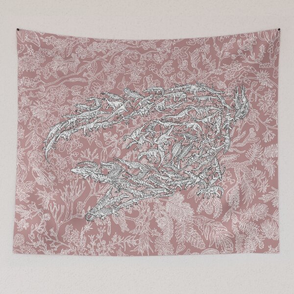 Item preview, Archosauriformes (exc dinosaurs) - Evolution - Pink Background designed and sold by EvolutionPoster.