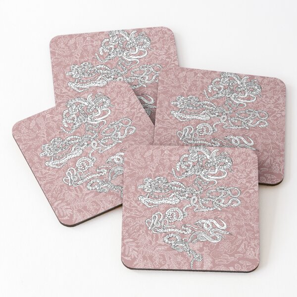 Item preview, Snakes - Serpents - Evolution - Pink Background designed and sold by EvolutionPoster.