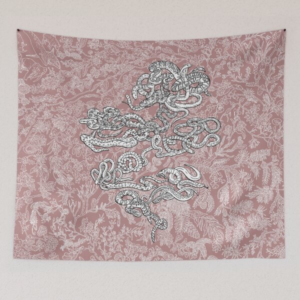 Item preview, Snakes - Serpents - Evolution - Pink Background designed and sold by EvolutionPoster.