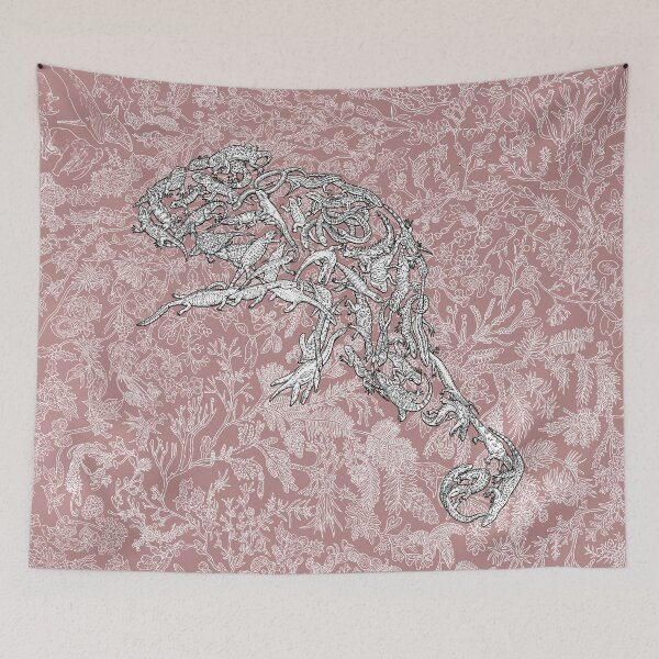 Item preview, Reptiles - Lepidosauomorpha - Evolution - Pink Background designed and sold by EvolutionPoster.
