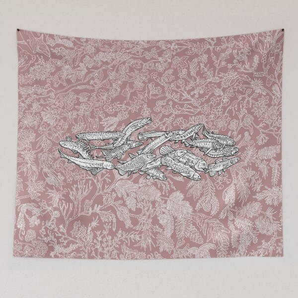 Item preview, Osteichthyes (bonyfish) - Evolution - Pink Background designed and sold by EvolutionPoster.