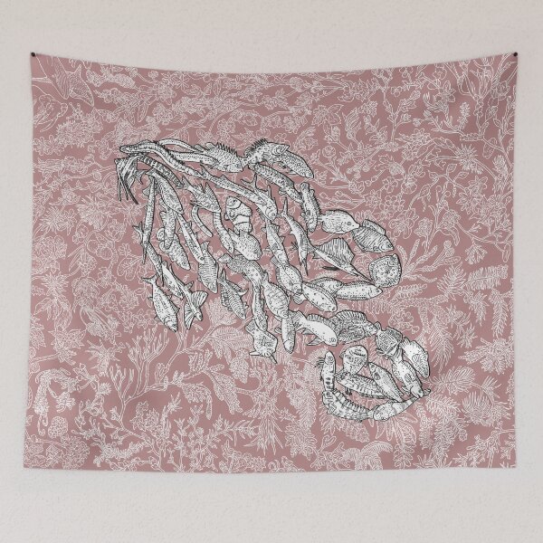 Item preview, Carangimorpharia - Fish - Evolution - Pink Background designed and sold by EvolutionPoster.