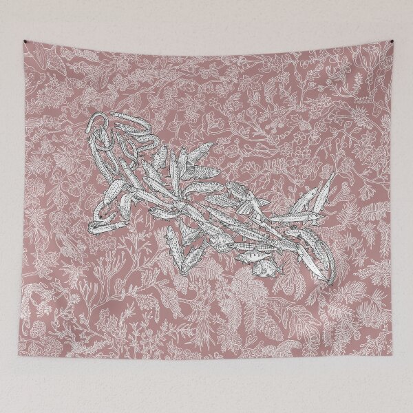 Item preview, Actinopterygii - Ray Finned Fish - Pink Background designed and sold by EvolutionPoster.