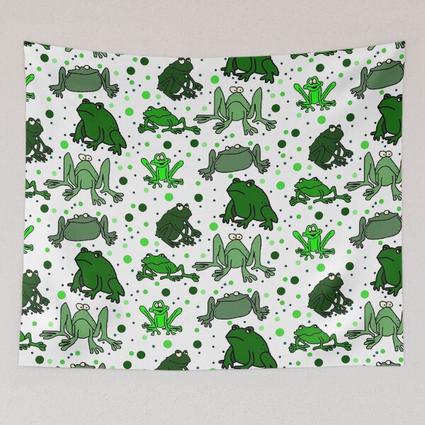 Item preview, Funny Green Frog Cartoon With White Background designed and sold by jaggerstudios.