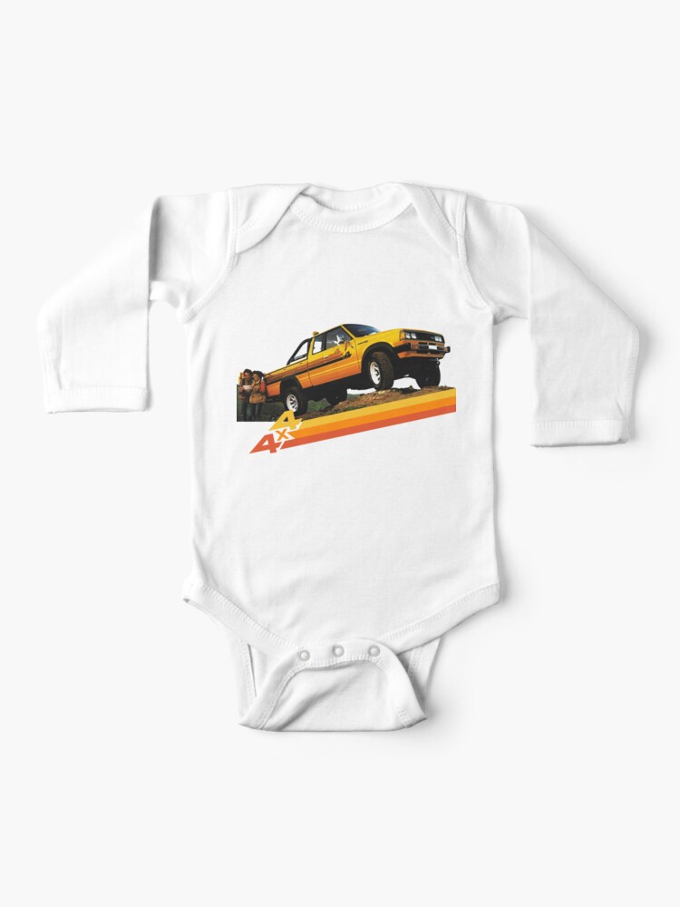 Datsun Truck 4x4 Nissan 7 Baby One Piece By Throwbackm2 Redbubble