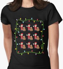 OMG Santa Coming Fitted T-Shirt