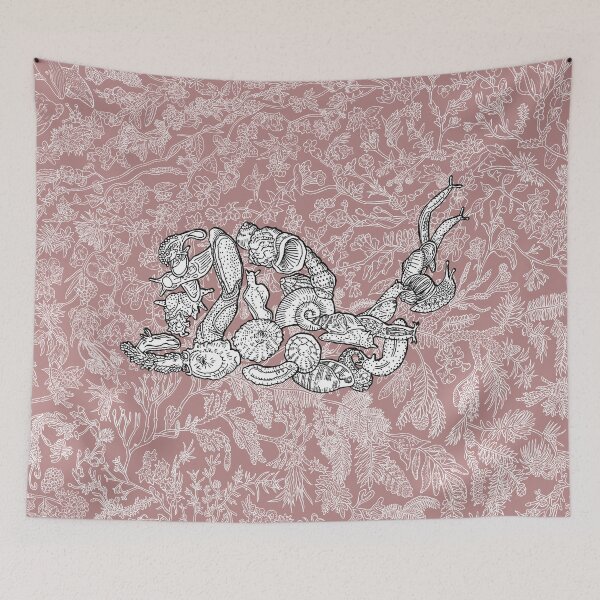 Item preview, Heterobranchia (a class of gastropods) - Evolution - Pink Background designed and sold by EvolutionPoster.