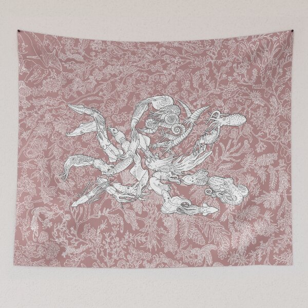 Item preview, Cephalopods - Octopus, Squid - Evolution - Pink Background designed and sold by EvolutionPoster.