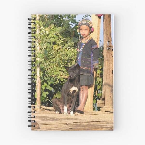Item preview, Portrait of Akha Child with dog designed and sold by worldways.